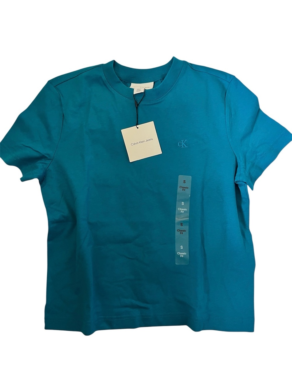 Calvin Klein Teal Short-Sleeve Logo Tee